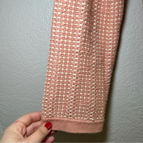 J. Crew Textured Knit Cardigan in Soft Pink women’s small preppy career office - Picture 3 of 8
